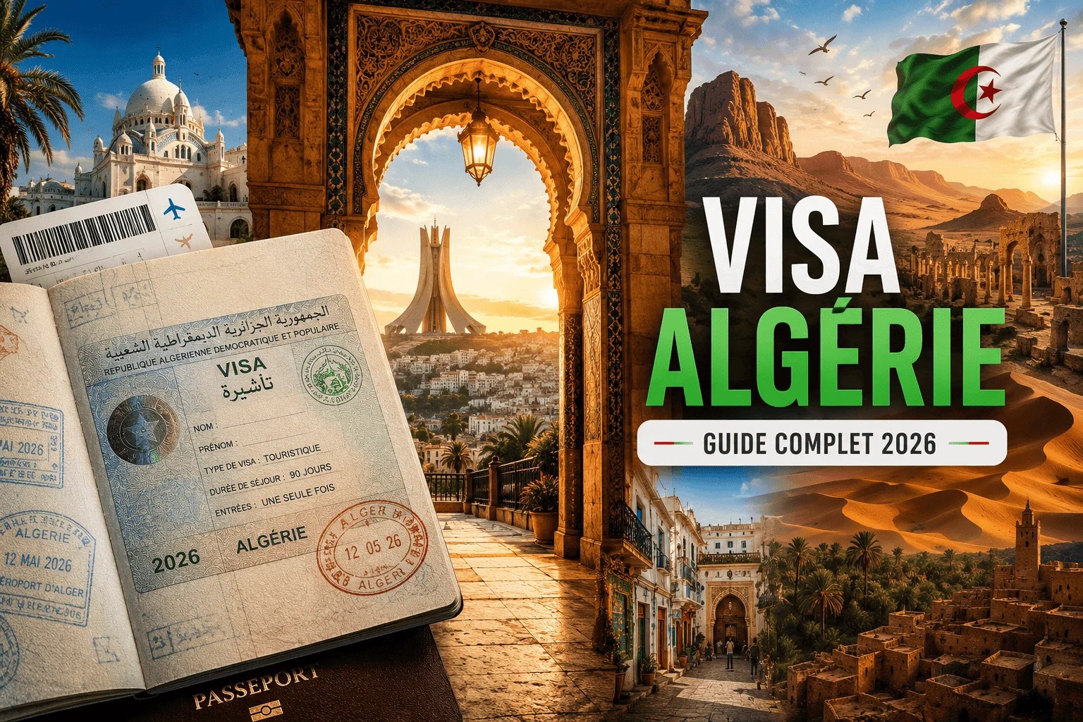 Vue de la baie d'Alger et de ses immeubles blancs, première étape d'un voyage en Algérie