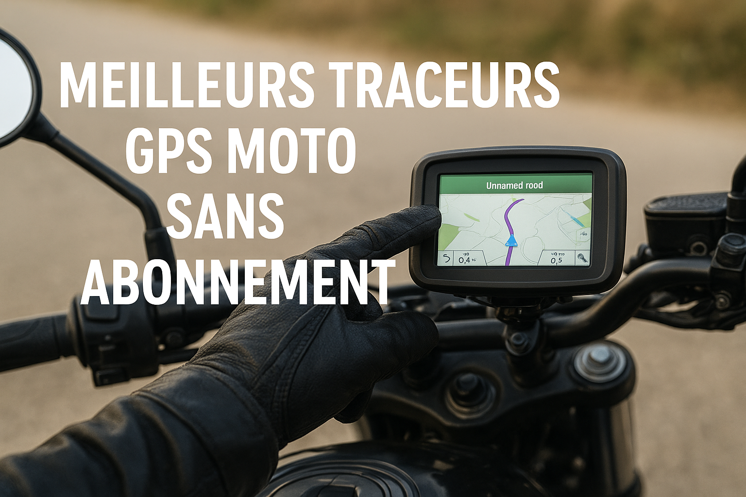 Petit traceur GPS installé discrètement sur une moto